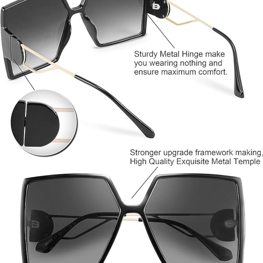 Light Shape Design ~ Large Square Sunglasses - image 5